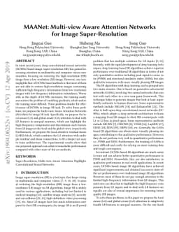 MAANet: Multi-view Aware Attention Networks for Image Super-Resolution