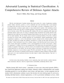 Adversarial Learning in Statistical Classification: A Comprehensive
  Review of Defenses Against Attacks