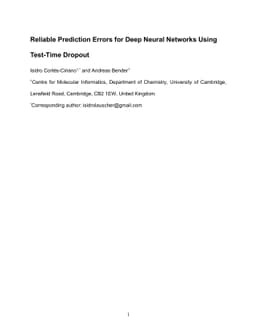 Reliable Prediction Errors for Deep Neural Networks Using Test-Time
  Dropout