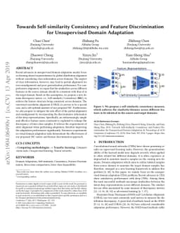 Towards Self-similarity Consistency and Feature Discrimination for
  Unsupervised Domain Adaptation