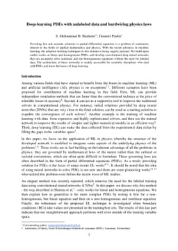 Deep-learning PDEs with unlabeled data and hardwiring physics laws