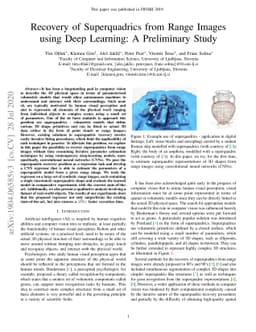 Recovery of Superquadrics from Range Images using Deep Learning: A
  Preliminary Study