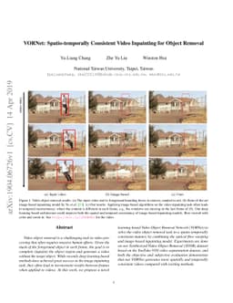 VORNet: Spatio-temporally Consistent Video Inpainting for Object Removal
