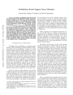 Probabilistic Kernel Support Vector Machines