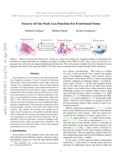 Focus Is All You Need: Loss Functions For Event-based Vision