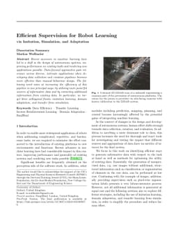 Efficient Supervision for Robot Learning via Imitation, Simulation, and
  Adaptation