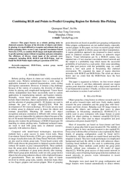 Combining RGB and Points to Predict Grasping Region for Robotic
  Bin-Picking