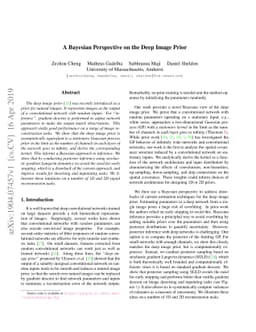 A Bayesian Perspective on the Deep Image Prior