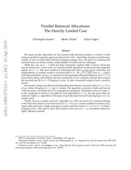 Parallel Balanced Allocations: The Heavily Loaded Case