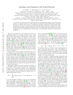 Learning a Local Symmetry with Neural-Networks
