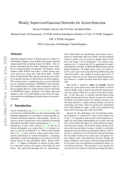 Weakly Supervised Gaussian Networks for Action Detection