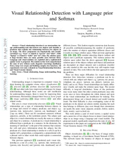 Visual Relationship Detection with Language prior and Softmax