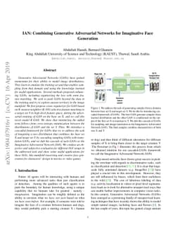 IAN: Combining Generative Adversarial Networks for Imaginative Face
  Generation