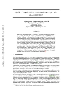 Neural Message Passing for Multi-Label Classification