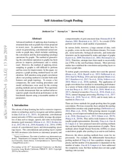 Self-Attention Graph Pooling