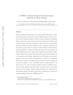 CaseNet: Content-Adaptive Scale Interaction Networks for Scene Parsing
