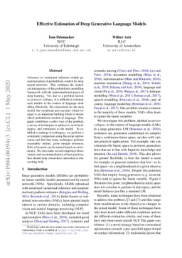 Effective Estimation of Deep Generative Language Models