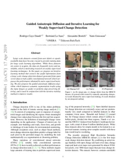 Guided Anisotropic Diffusion and Iterative Learning for Weakly
  Supervised Change Detection