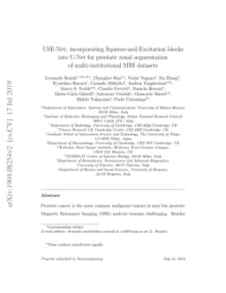 USE-Net: incorporating Squeeze-and-Excitation blocks into U-Net for
  prostate zonal segmentation of multi-institutional MRI datasets