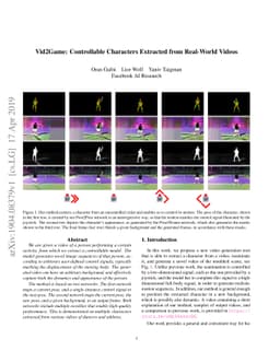 Vid2Game: Controllable Characters Extracted from Real-World Videos