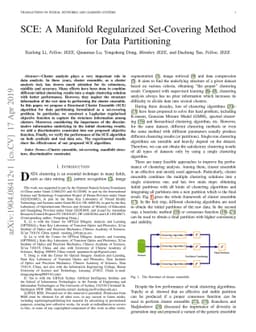 SCE: A manifold regularized set-covering method for data partitioning