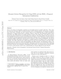 Dynamic Gesture Recognition by Using CNNs and Star RGB: a Temporal
  Information Condensation