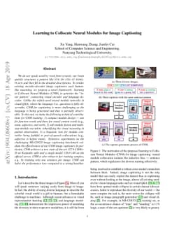 Learning to Collocate Neural Modules for Image Captioning