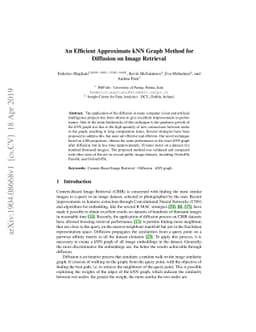 An Efficient Approximate kNN Graph Method for Diffusion on Image
  Retrieval
