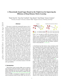 A Theoretically Sound Upper Bound on the Triplet Loss for Improving the
  Efficiency of Deep Distance Metric Learning