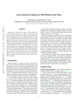 Early Detection of Injuries in MLB Pitchers from Video