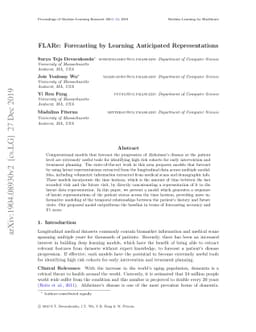 FLARe: Forecasting by Learning Anticipated Representations