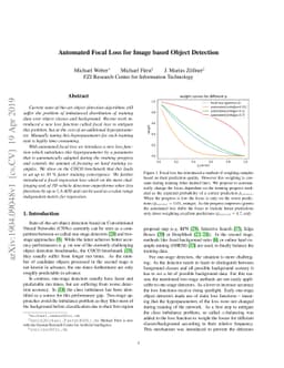Automated Focal Loss for Image based Object Detection