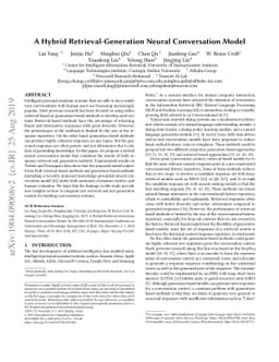 A Hybrid Retrieval-Generation Neural Conversation Model