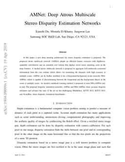 AMNet: Deep Atrous Multiscale Stereo Disparity Estimation Networks