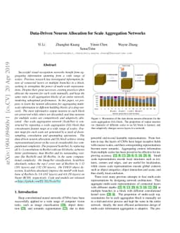 Data-Driven Neuron Allocation for Scale Aggregation Networks