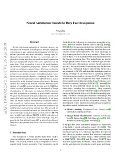 Neural Architecture Search for Deep Face Recognition