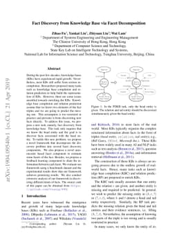 Fact Discovery from Knowledge Base via Facet Decomposition