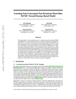 Learning Non-Convergent Non-Persistent Short-Run MCMC Toward
  Energy-Based Model