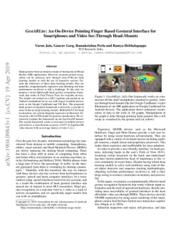 GestARLite: An On-Device Pointing Finger Based Gestural Interface for
  Smartphones and Video See-Through Head-Mounts
