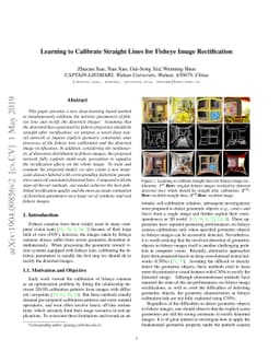 Learning to Calibrate Straight Lines for Fisheye Image Rectification