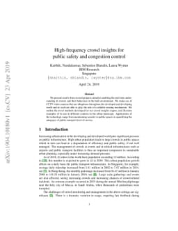 High-frequency crowd insights for public safety and congestion control