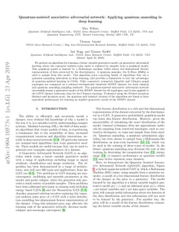 Quantum-assisted associative adversarial network: Applying quantum
  annealing in deep learning