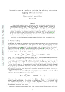 Unbiased truncated quadratic variation for volatility estimation in jump
  diffusion processes