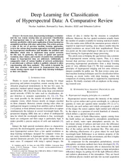 Deep Learning for Classification of Hyperspectral Data: A Comparative
  Review