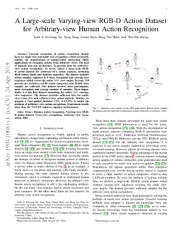 A Large-scale Varying-view RGB-D Action Dataset for Arbitrary-view Human
  Action Recognition