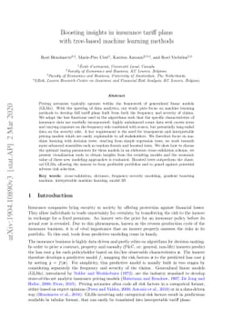 Boosting insights in insurance tariff plans with tree-based machine
  learning methods