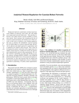 Analytical Moment Regularizer for Gaussian Robust Networks