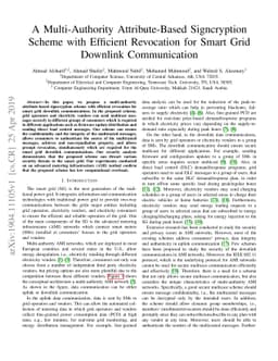 A Multi-Authority Attribute-Based Signcryption Scheme with Efficient
  Revocation for Smart Grid Downlink Communication