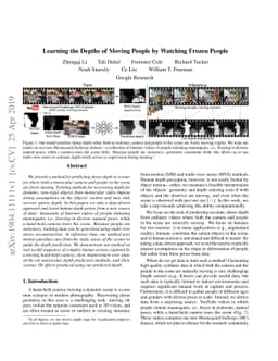Learning the Depths of Moving People by Watching Frozen People