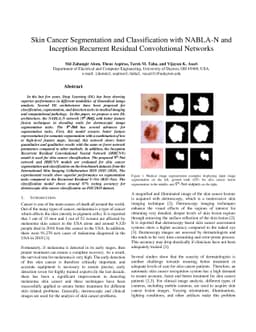 Skin Cancer Segmentation and Classification with NABLA-N and Inception
  Recurrent Residual Convolutional Networks